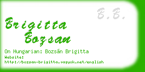 brigitta bozsan business card