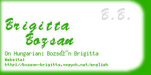 brigitta bozsan business card